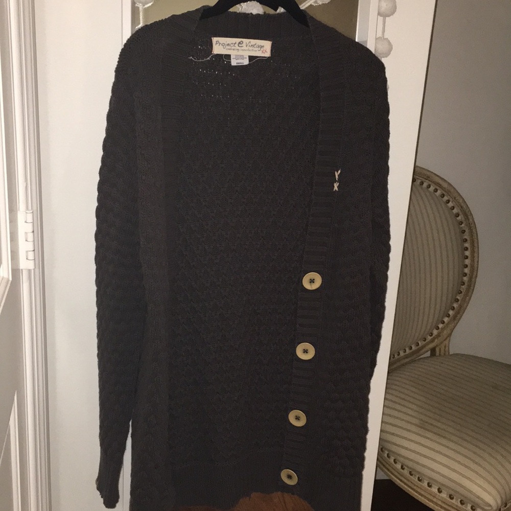 Project Vintage Gray Mid Length Cardigan
